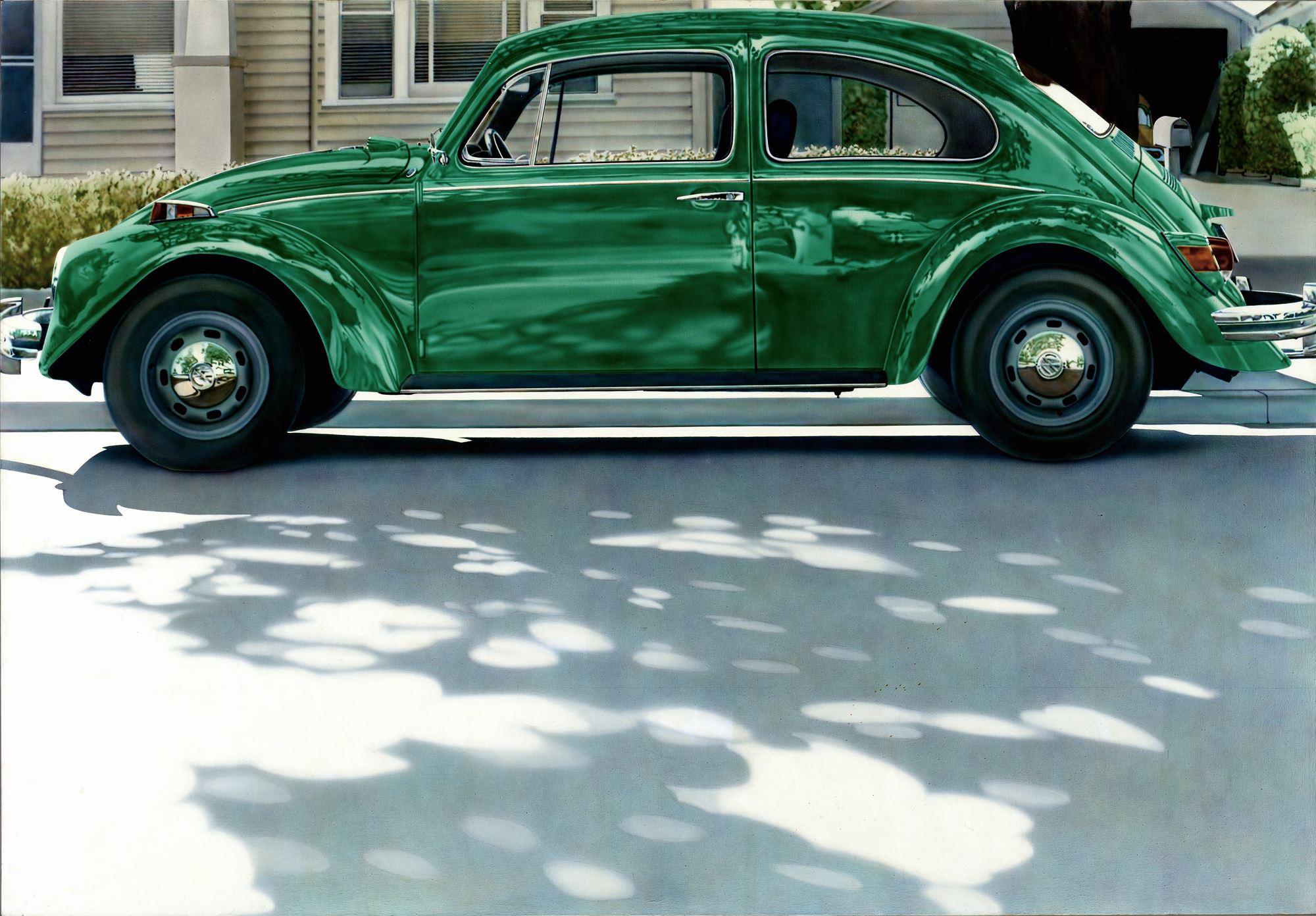 <p>Don Eddy, <i>Green Volkswagen</i>. Acrylic on canvas, 66 x 95 inches. Collection of the Nasher Museum of Art at Duke University.</p>
